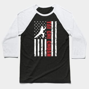 Tai Chi Chuan American Flag - US Sports Baseball T-Shirt